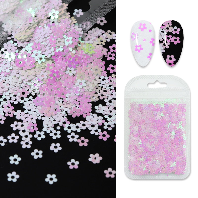 Holographic Red Butterfly Nail Art Glitter Sequins Decoration 3D Laser Sheet Manicure Charms Parts For Nail Design Accessories