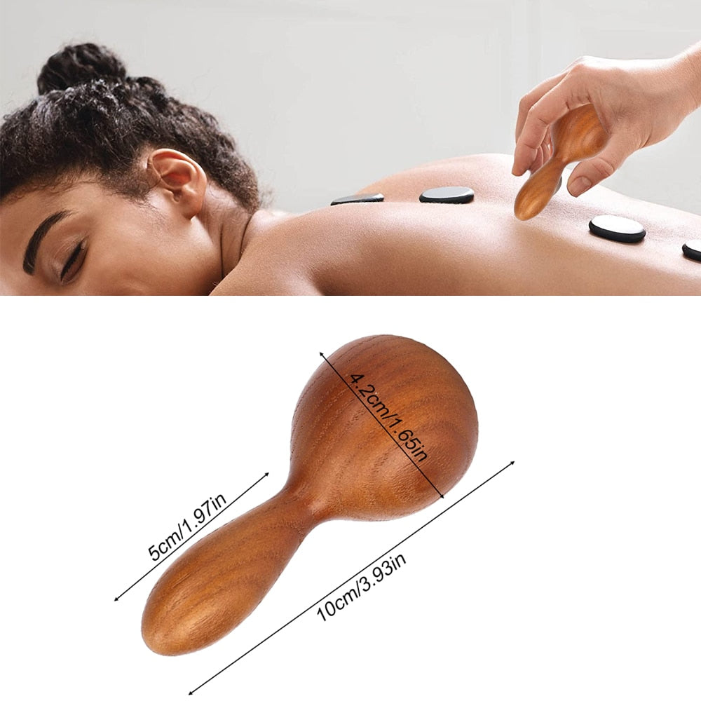 BYEPAIN Wooden Exercise Roller Sport Injury Gym Body Leg Trigger Point Muscle Roller Sticks Massager Health Care