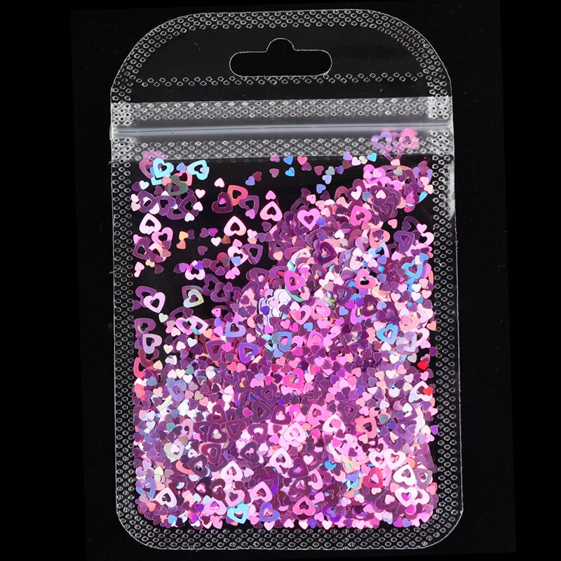 Holographic Red Butterfly Nail Art Glitter Sequins Decoration 3D Laser Sheet Manicure Charms Parts For Nail Design Accessories