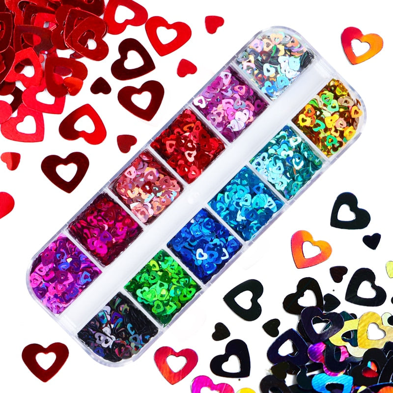 Holographic Glitter Letter Shape Resin Filling Sequins Paillette Jewelry Epoxy DIY Resin Mold Decoration Nail Art Glitter Flakes