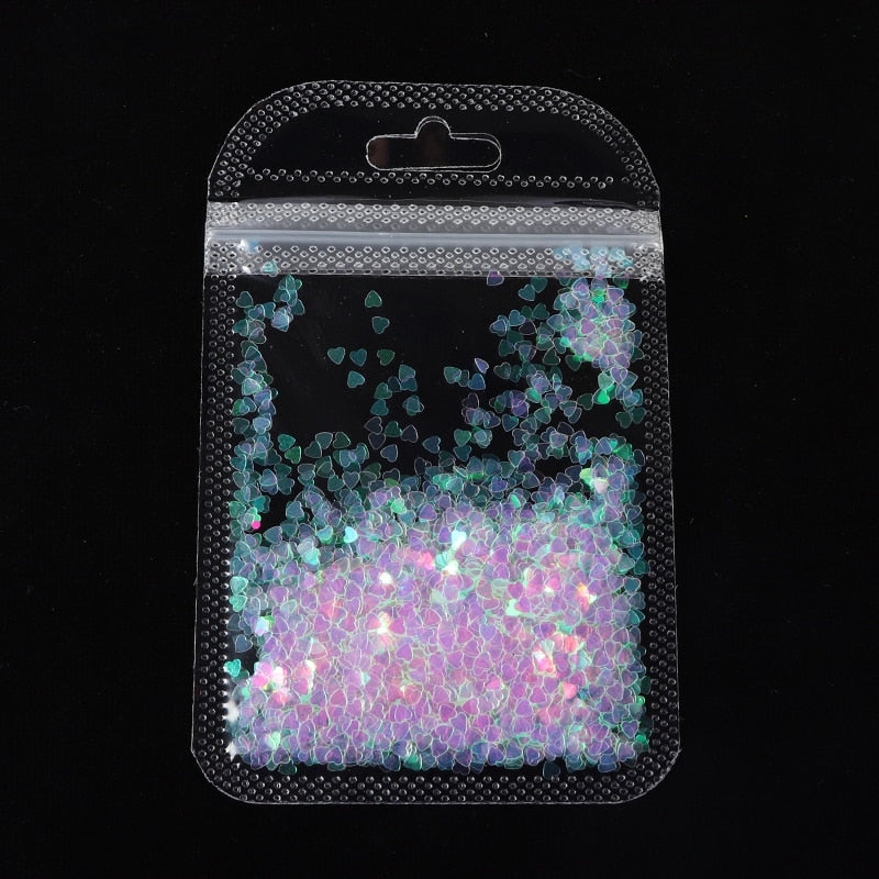 Holographic Red Butterfly Nail Art Glitter Sequins Decoration 3D Laser Sheet Manicure Charms Parts For Nail Design Accessories