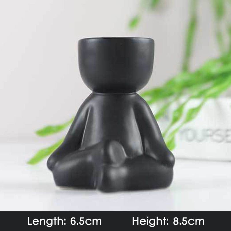 Creative Cute Imitation Humanoid Ceramic Vase Home Decoration