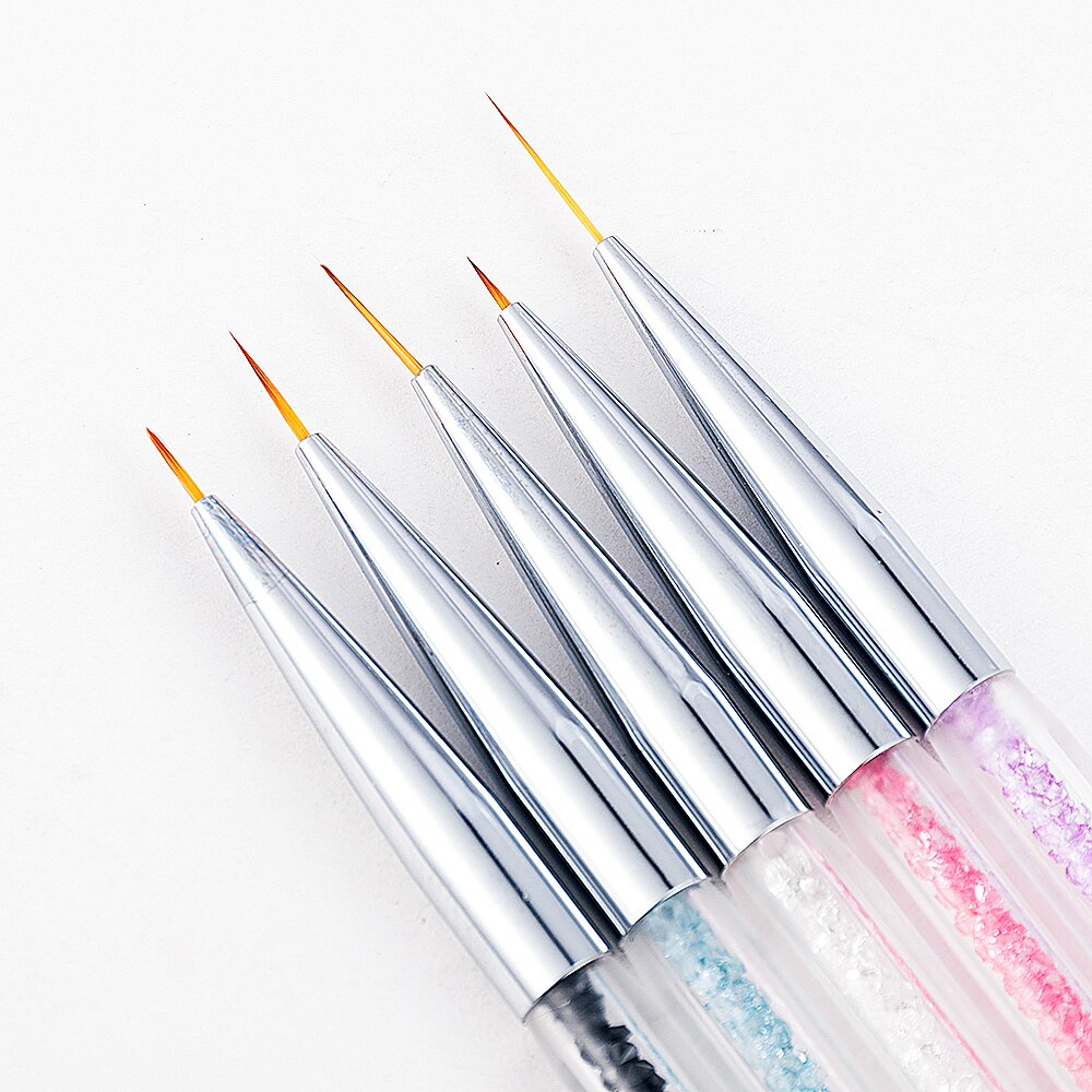 5 Pcs/Sets Nail Art Pen 2 In 1 Double Ends Dotting Drawing Painting UV Gel Liner Polish Brush Set Nail Art Dotting Tools