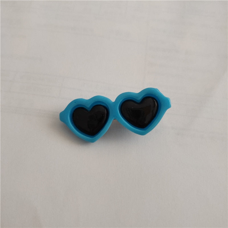 New Pet Lovely Heart Sunglasses Hairpins Pet Dog Bows Hair Clips for Puppy Dogs Cat Yorkie Teddy Pet Hair Decor Pet Supplies 1pc