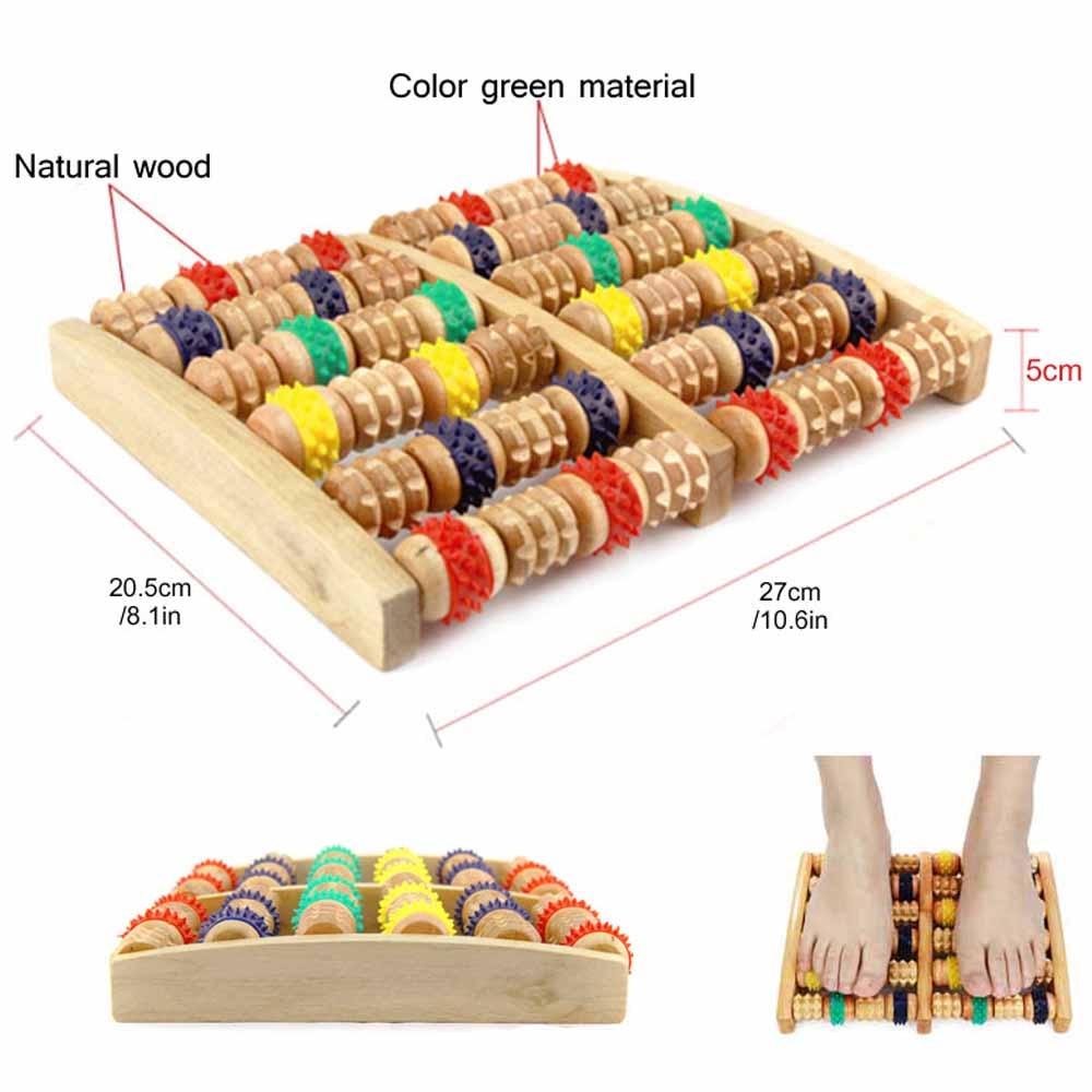 BYEPAIN Wooden Exercise Roller Sport Injury Gym Body Leg Trigger Point Muscle Roller Sticks Massager Health Care