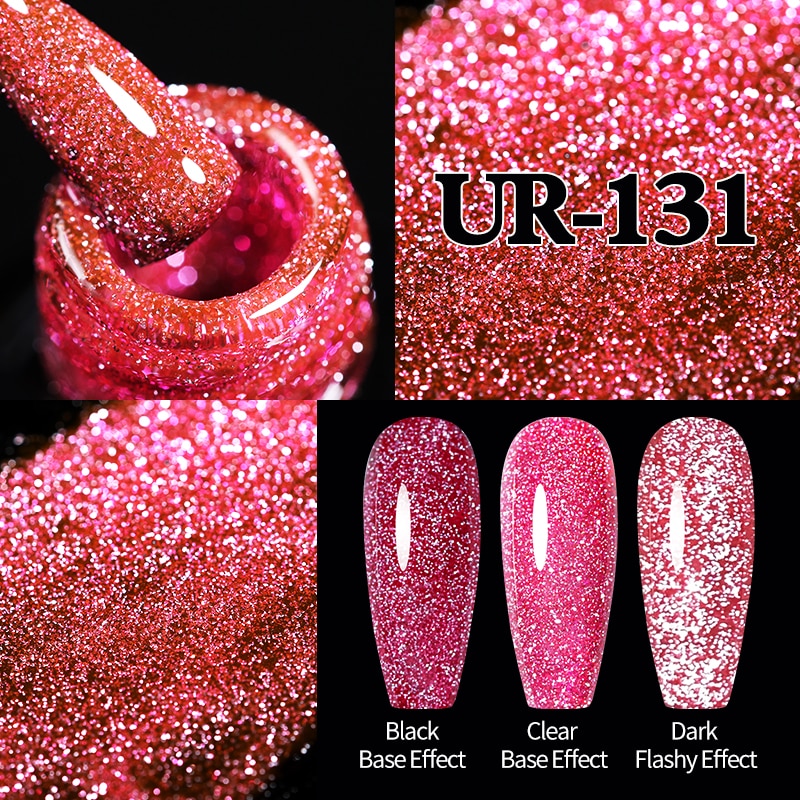 UR SUGAR Sparkling Gel Nail Polish Reflective Glitter Nail Gel Semi Permanent Nail Art Varnish For Manicures Need Base Top Coat