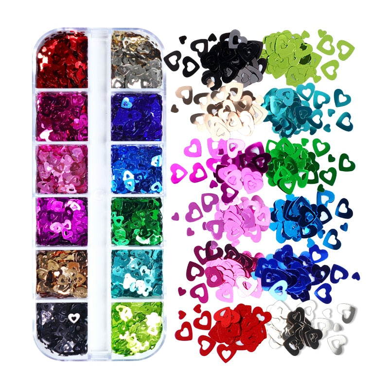 Holographic Glitter Letter Shape Resin Filling Sequins Paillette Jewelry Epoxy DIY Resin Mold Decoration Nail Art Glitter Flakes