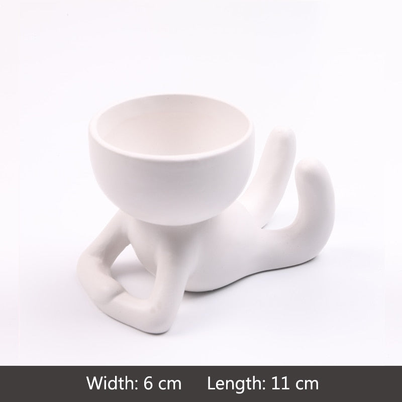 Creative Cute Imitation Humanoid Ceramic Vase Home Decoration