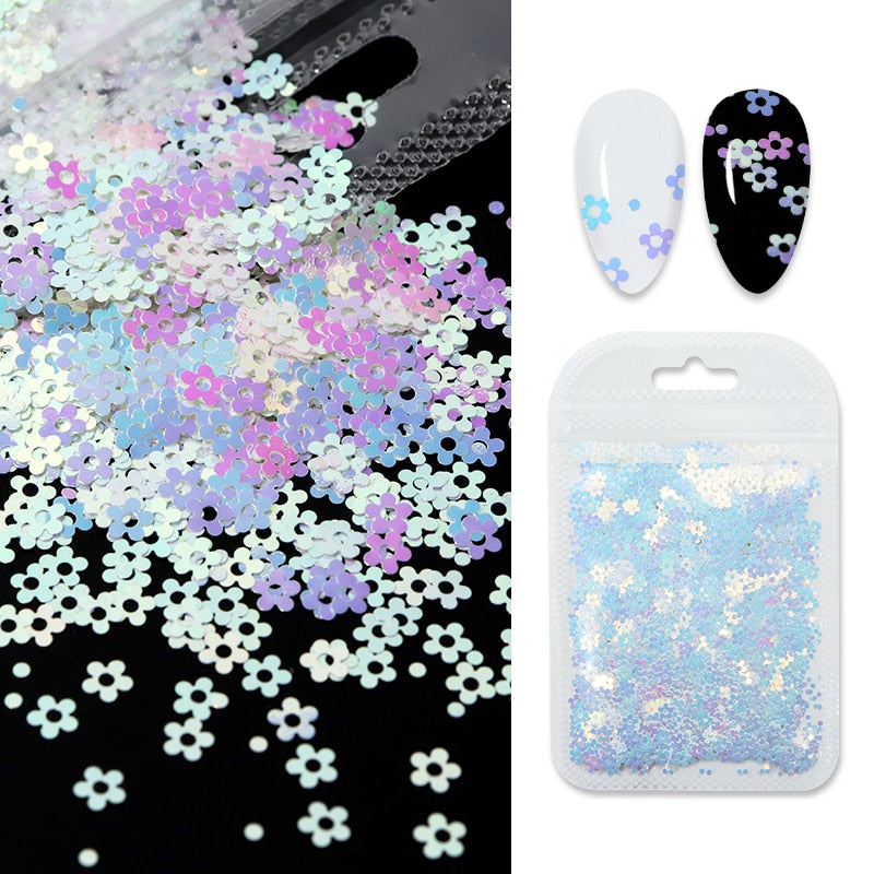 Holographic Red Butterfly Nail Art Glitter Sequins Decoration 3D Laser Sheet Manicure Charms Parts For Nail Design Accessories