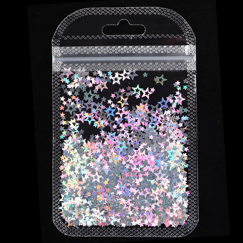 Holographic Red Butterfly Nail Art Glitter Sequins Decoration 3D Laser Sheet Manicure Charms Parts For Nail Design Accessories