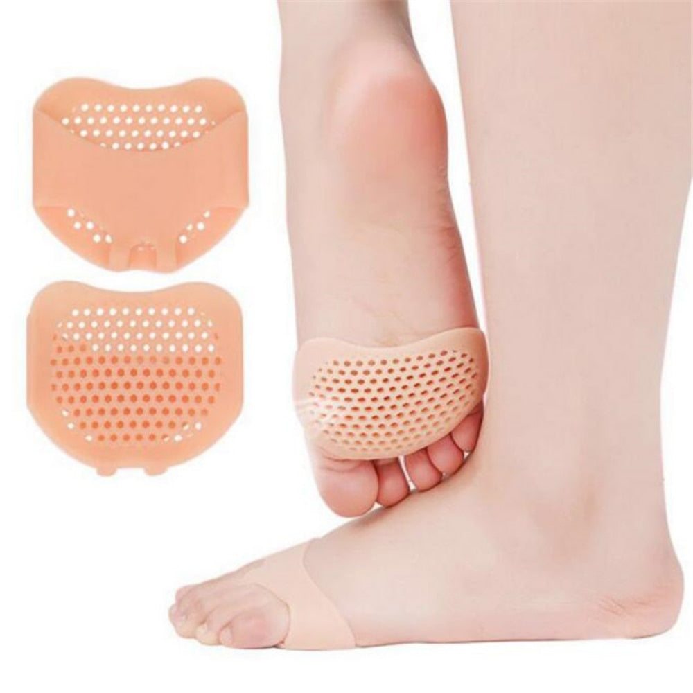 2pcs Silicone Metatarsal Pads Toe Separator Pain Relief Foot Pads Orthotics Foot Massage Insoles Forefoot Socks Foot Care Tool