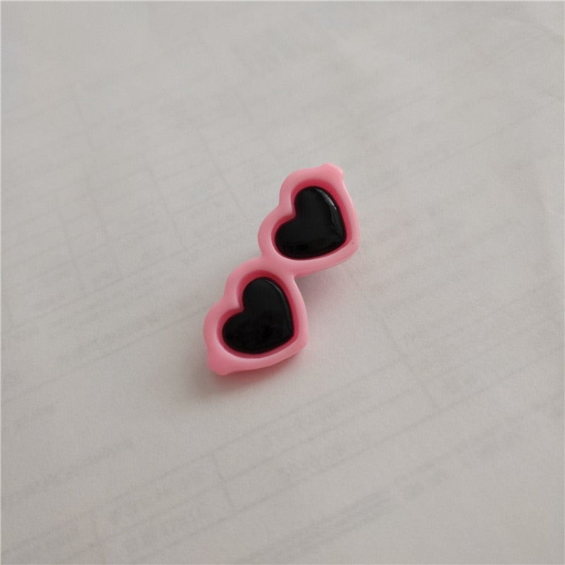 New Pet Lovely Heart Sunglasses Hairpins Pet Dog Bows Hair Clips for Puppy Dogs Cat Yorkie Teddy Pet Hair Decor Pet Supplies 1pc