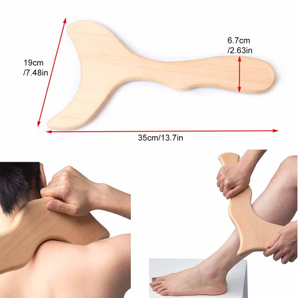 BYEPAIN Wooden Exercise Roller Sport Injury Gym Body Leg Trigger Point Muscle Roller Sticks Massager Health Care