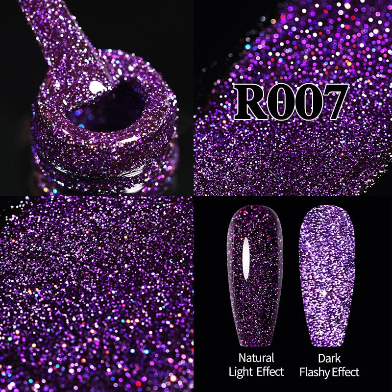 UR SUGAR Sparkling Gel Nail Polish Reflective Glitter Nail Gel Semi Permanent Nail Art Varnish For Manicures Need Base Top Coat