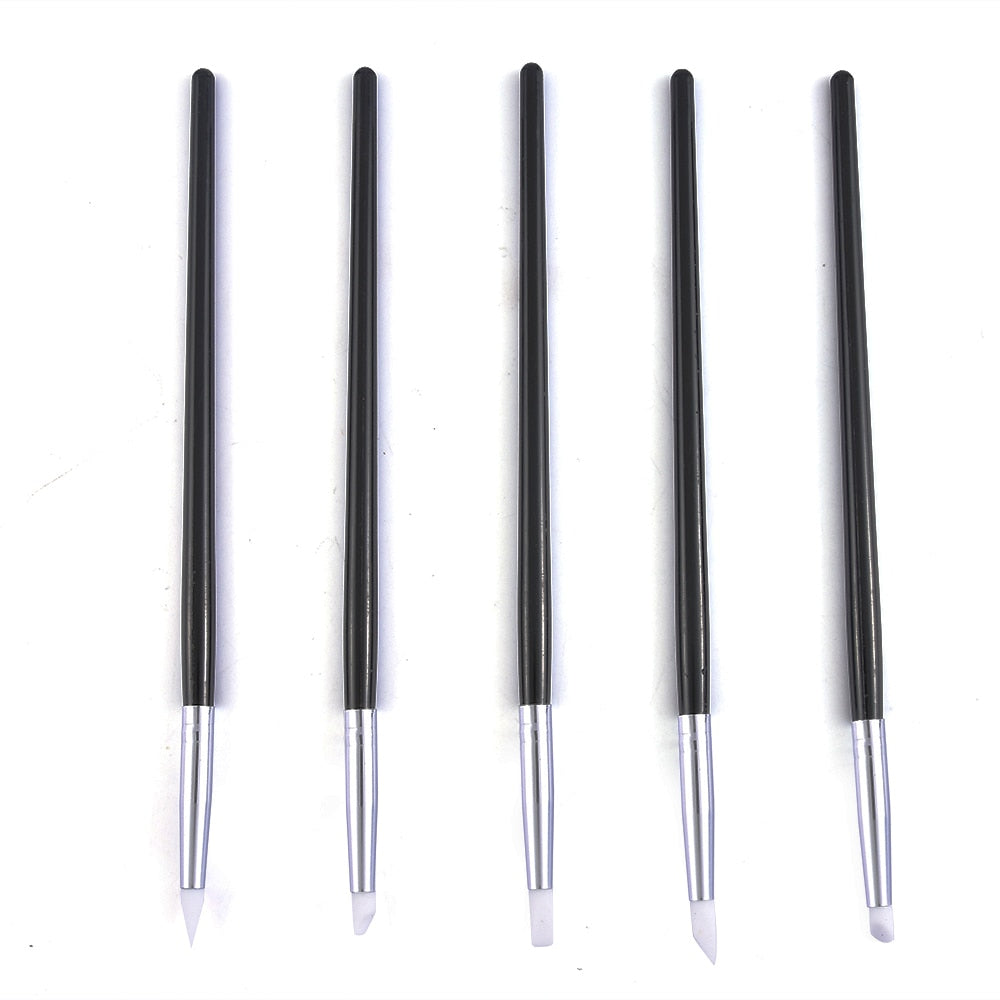 5 Pcs/Sets Nail Art Pen 2 In 1 Double Ends Dotting Drawing Painting UV Gel Liner Polish Brush Set Nail Art Dotting Tools