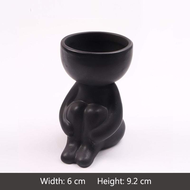 Creative Cute Imitation Humanoid Ceramic Vase Home Decoration