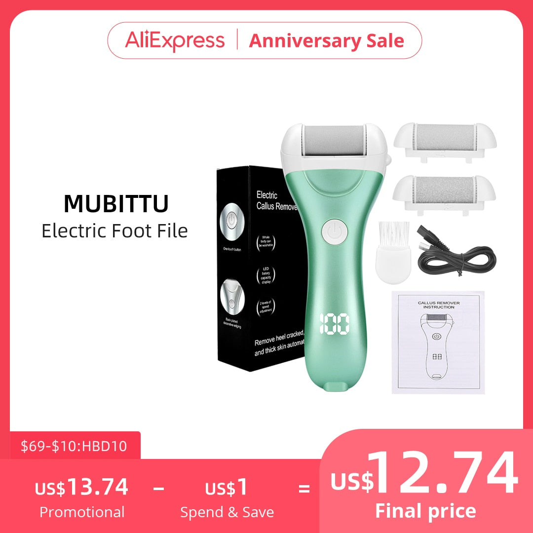 Hot sale Charged Electric Foot File for Heels Grinding Pedicure Tools Professional Foot Care Tool Dead Hard Skin Callus Remover