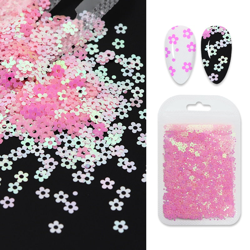 Holographic Red Butterfly Nail Art Glitter Sequins Decoration 3D Laser Sheet Manicure Charms Parts For Nail Design Accessories