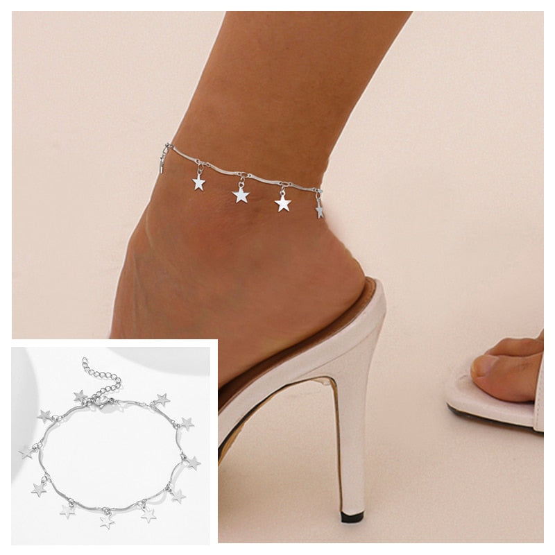 Snake Chain Anklet for Women Girls Adjustable Summer Beach Chain Anklet Bracelet Mother&#39;s Day Gifts Stainless Steel Not Allergic