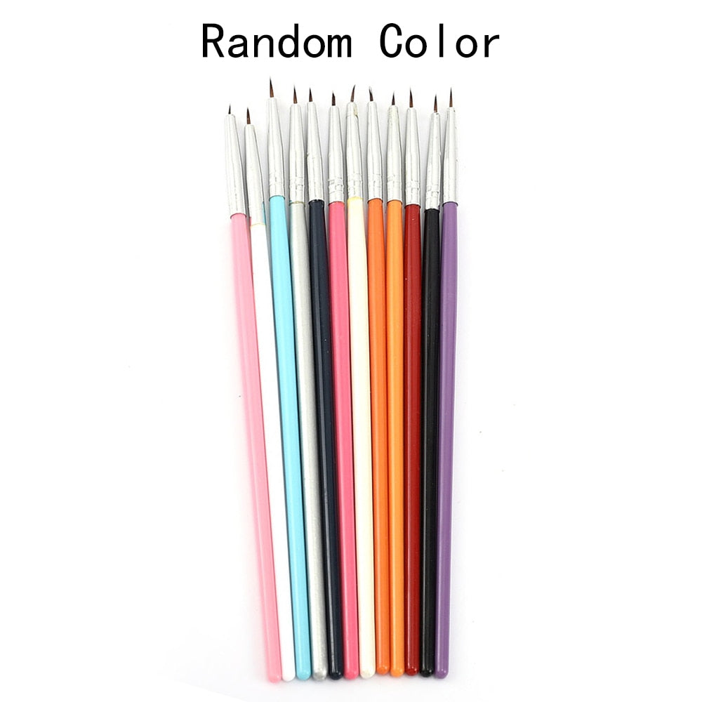 5 Pcs/Sets Nail Art Pen 2 In 1 Double Ends Dotting Drawing Painting UV Gel Liner Polish Brush Set Nail Art Dotting Tools