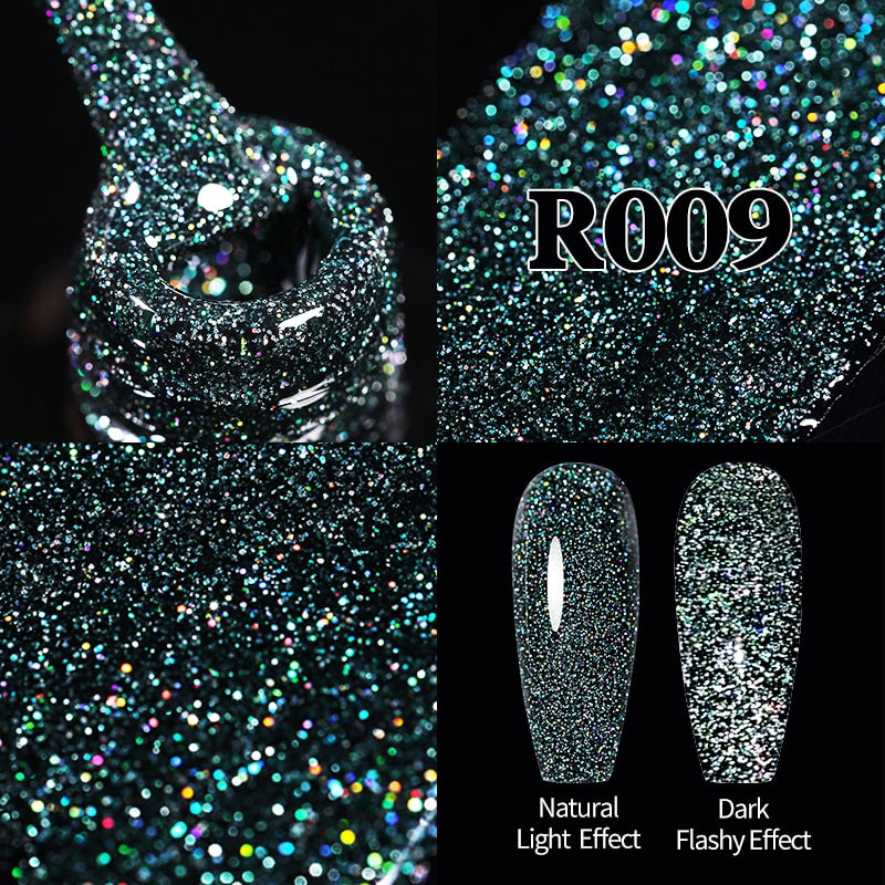 UR SUGAR Sparkling Gel Nail Polish Reflective Glitter Nail Gel Semi Permanent Nail Art Varnish For Manicures Need Base Top Coat