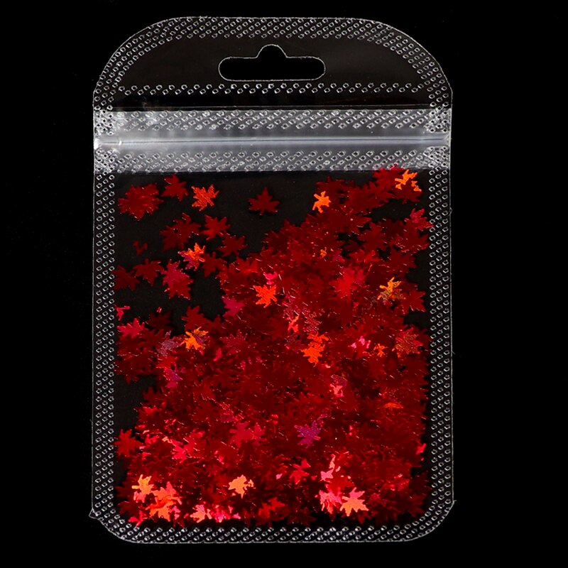 Holographic Red Butterfly Nail Art Glitter Sequins Decoration 3D Laser Sheet Manicure Charms Parts For Nail Design Accessories