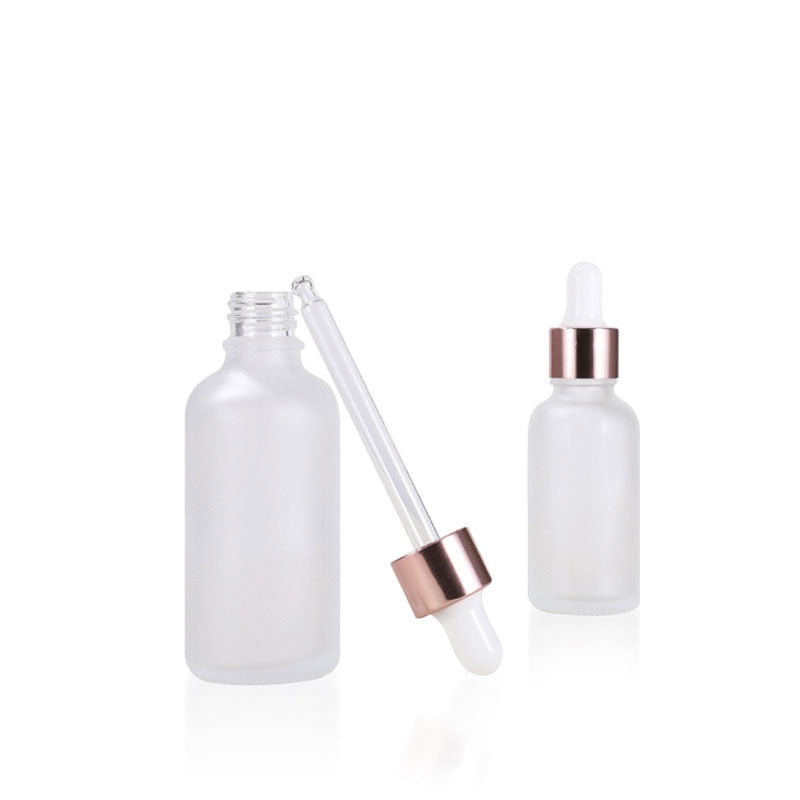 12 x 5ml 10ml 15ml 30ml 50ml 100ml Frost Glass Dropper Bottle Empty Cosmetic Packaging Container Vials Essential Oil Bottles