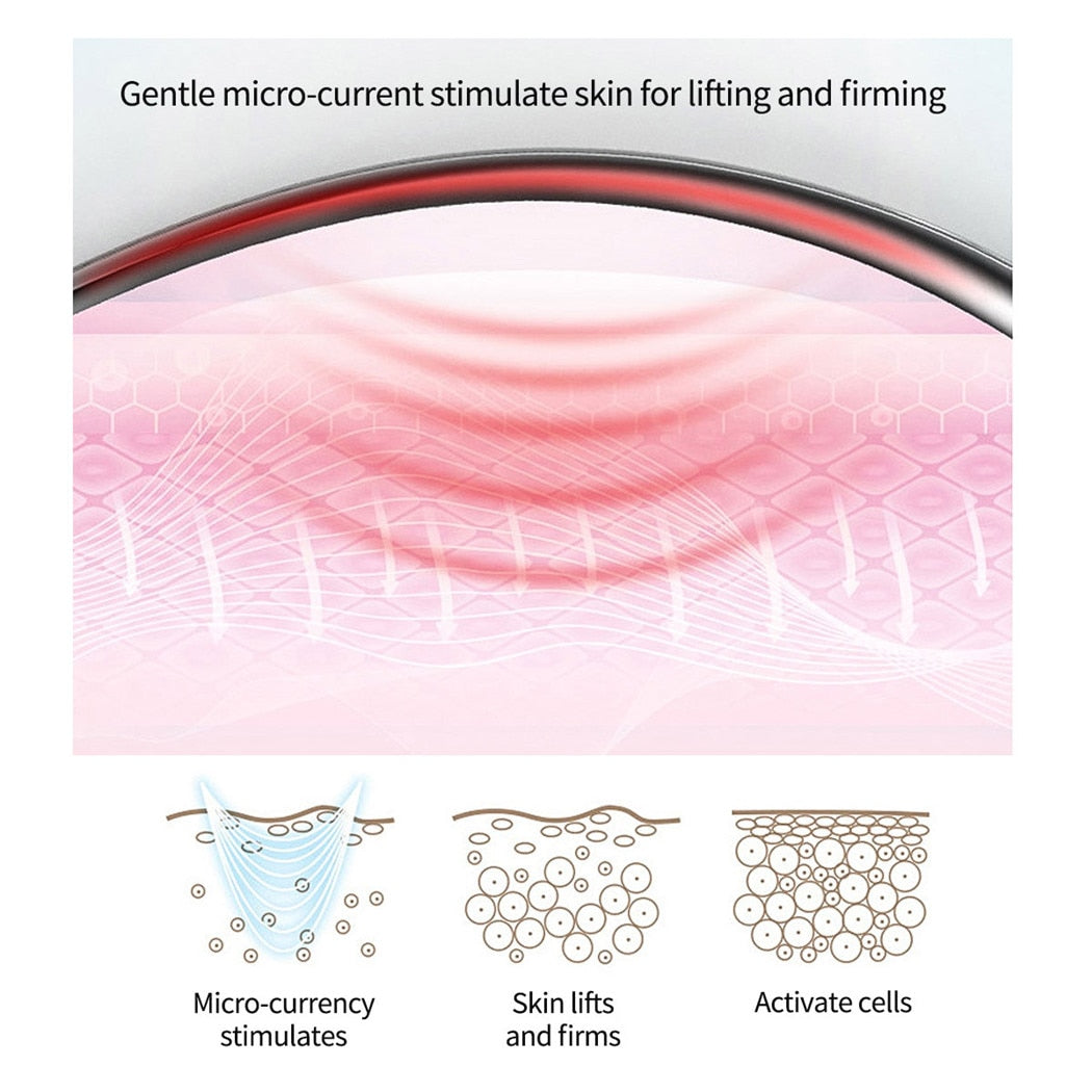 LED Light Vibration Face Lifting Tool