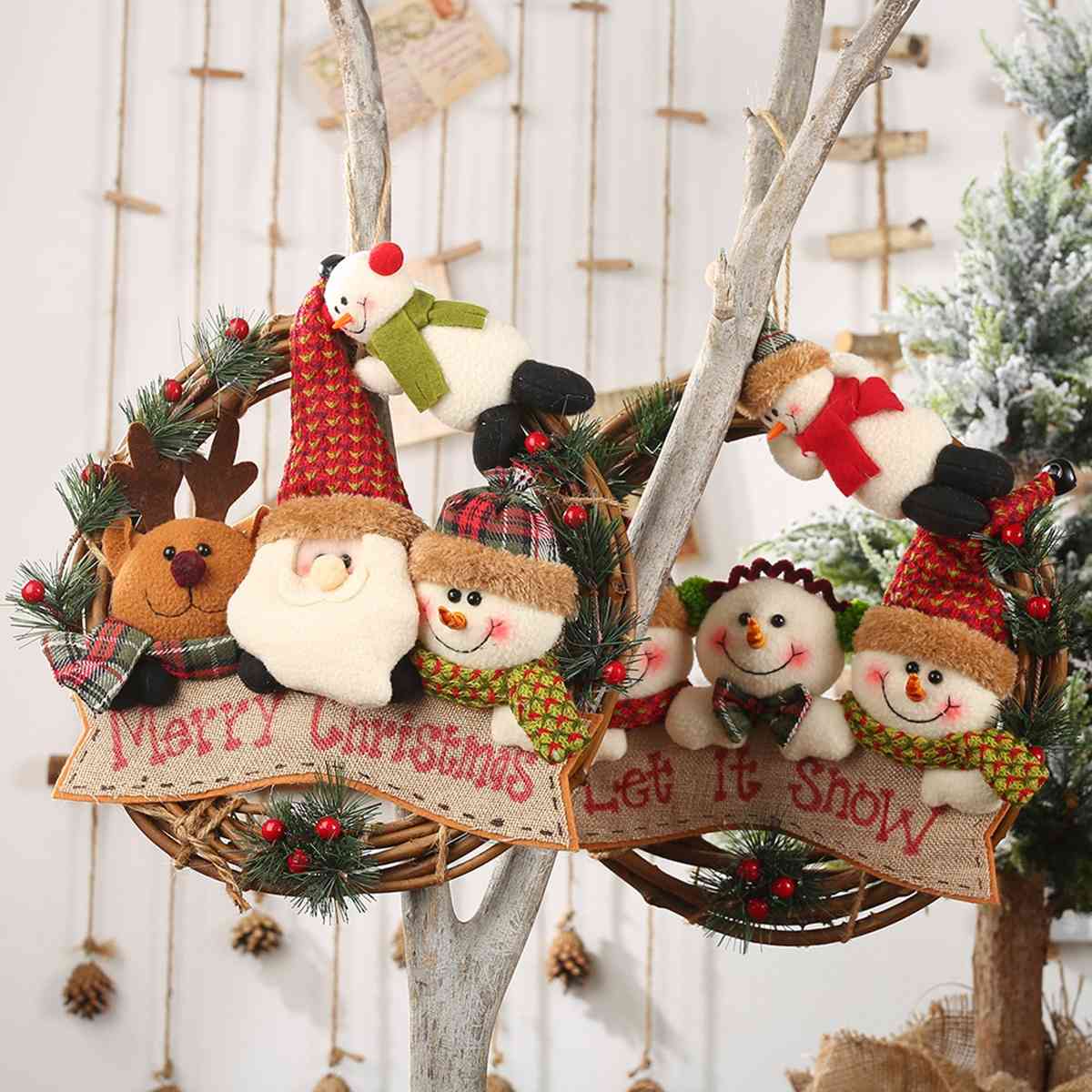 Christmas Doll Wreath Ornament